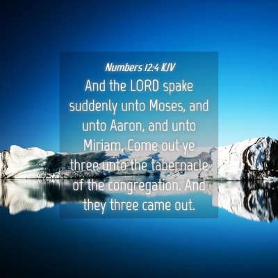 Picture 04 - Numbers 12:4 KJV - And the LORD spake suddenly unto Moses, and unto - Bible Verse Picture