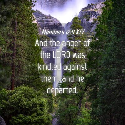 Picture 04 - Numbers 12:9 KJV - And the anger of the LORD was kindled against - Bible Verse Picture