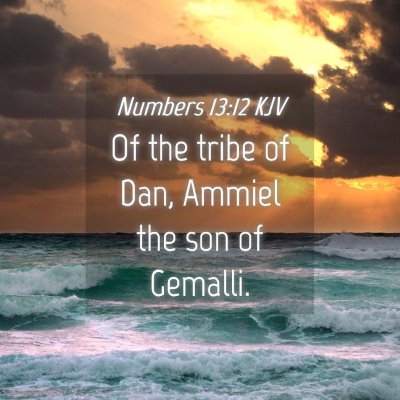 Picture 04 - Numbers 13:12 KJV - Of the tribe of Dan, Ammiel the son of - Bible Verse Picture