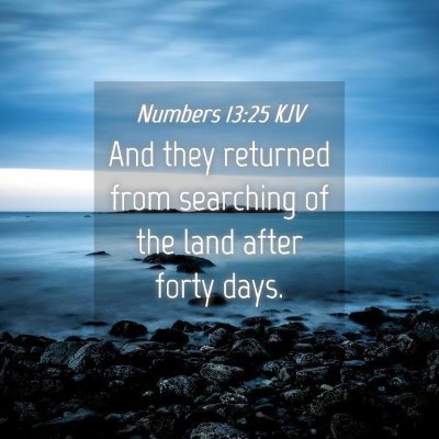 Picture 04 - Numbers 13:25 KJV - And they returned from searching of the land - Bible Verse Picture