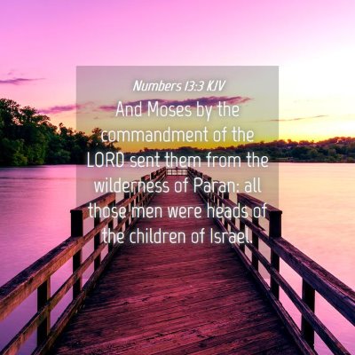 Picture 04 - Numbers 13:3 KJV - And Moses by the commandment of the LORD sent - Bible Verse Picture
