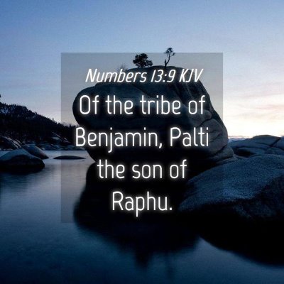 Picture 04 - Numbers 13:9 KJV - Of the tribe of Benjamin, Palti the son of - Bible Verse Picture