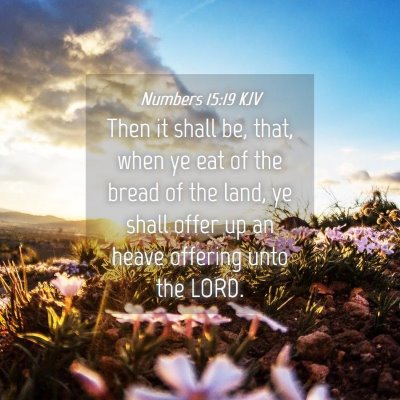 Picture 04 - Numbers 15:19 KJV - Then it shall be, that, when ye eat of the bread - Bible Verse Picture