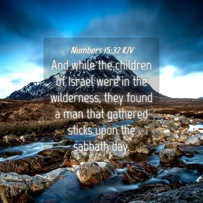 Picture 04 - Numbers 15:32 KJV - And while the children of Israel were in the - Bible Verse Picture