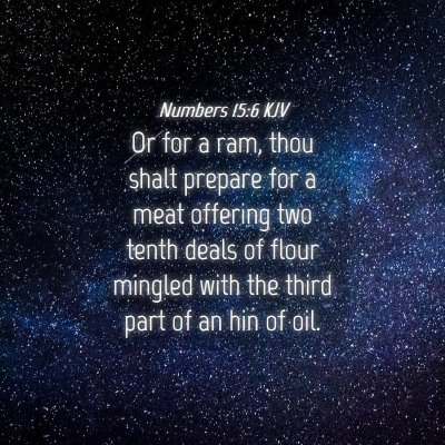 Picture 04 - Numbers 15:6 KJV - Or for a ram, thou shalt prepare for a meat - Bible Verse Picture