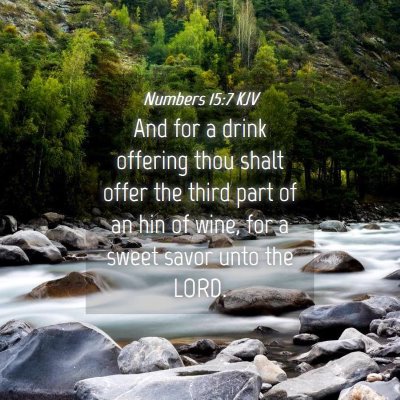 Picture 04 - Numbers 15:7 KJV - And for a drink offering thou shalt offer the - Bible Verse Picture