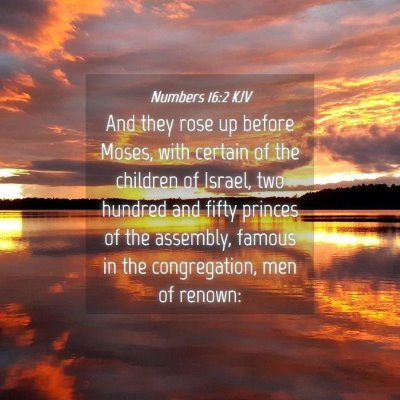Picture 04 - Numbers 16:2 KJV - And they rose up before Moses, with certain of - Bible Verse Picture