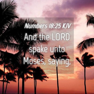 Picture 04 - Numbers 18:25 KJV - And the LORD spake unto Moses, - Bible Verse Picture