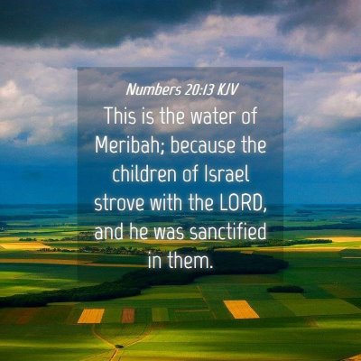 Picture 04 - Numbers 20:13 KJV - This is the water of Meribah; because the - Bible Verse Picture