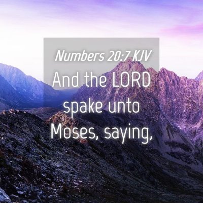 Picture 04 - Numbers 20:7 KJV - And the LORD spake unto Moses, - Bible Verse Picture