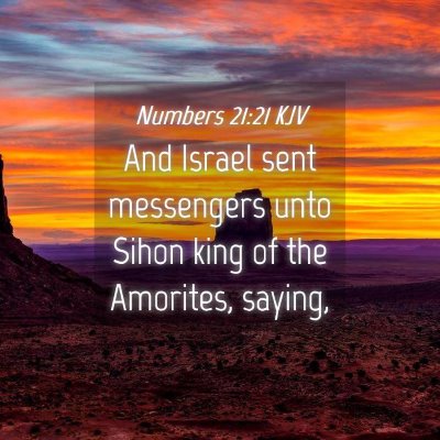 Picture 04 - Numbers 21:21 KJV - And Israel sent messengers unto Sihon king of the - Bible Verse Picture