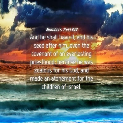 Picture 04 - Numbers 25:13 KJV - And he shall have it, and his seed after him, - Bible Verse Picture