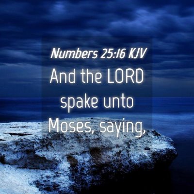 Picture 04 - Numbers 25:16 KJV - And the LORD spake unto Moses, - Bible Verse Picture