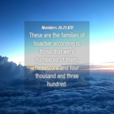Picture 04 - Numbers 26:25 KJV - These are the families of Issachar according to - Bible Verse Picture
