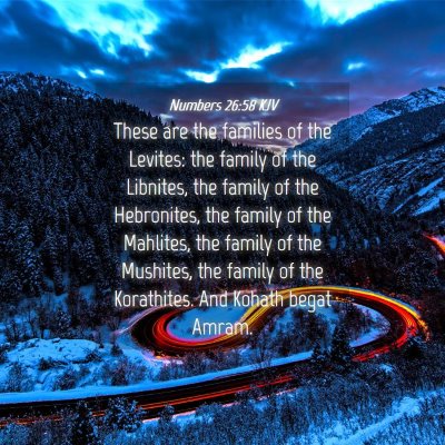 Picture 04 - Numbers 26:58 KJV - These are the families of the Levites: the family - Bible Verse Picture