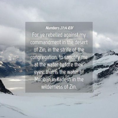 Picture 04 - Numbers 27:14 KJV - For ye rebelled against my commandment in the - Bible Verse Picture