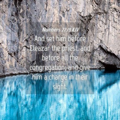 Picture 04 - Numbers 27:19 KJV - And set him before Eleazar the priest, and before - Bible Verse Picture