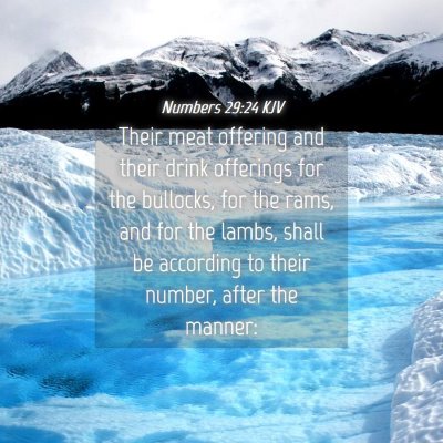 Picture 04 - Numbers 29:24 KJV - Their meat offering and their drink offerings for - Bible Verse Picture