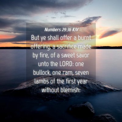 Picture 04 - Numbers 29:36 KJV - But ye shall offer a burnt offering, a sacrifice - Bible Verse Picture