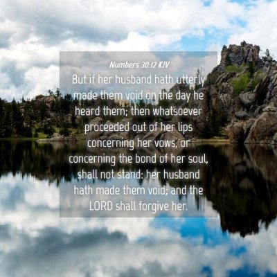 Picture 04 - Numbers 30:12 KJV - But if her husband hath utterly made them void on - Bible Verse Picture