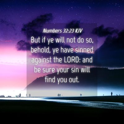 Picture 04 - Numbers 32:23 KJV - But if ye will not do so, behold, ye have sinned - Bible Verse Picture