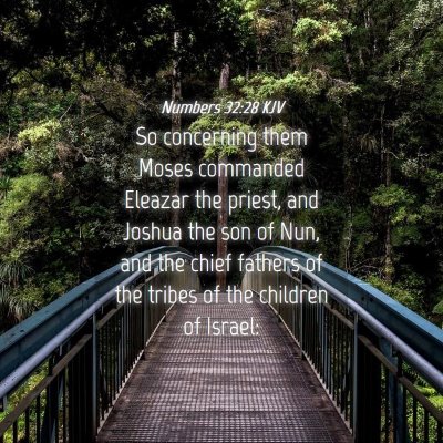 Picture 04 - Numbers 32:28 KJV - So concerning them Moses commanded Eleazar the - Bible Verse Picture
