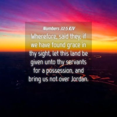 Picture 04 - Numbers 32:5 KJV - Wherefore, said they, if we have found grace in - Bible Verse Picture