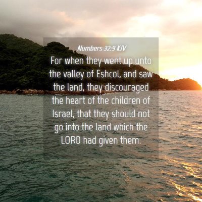 Picture 04 - Numbers 32:9 KJV - For when they went up unto the valley of Eshcol, - Bible Verse Picture