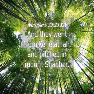 Picture 04 - Numbers 33:23 KJV - And they went from Kehelathah, and pitched in - Bible Verse Picture