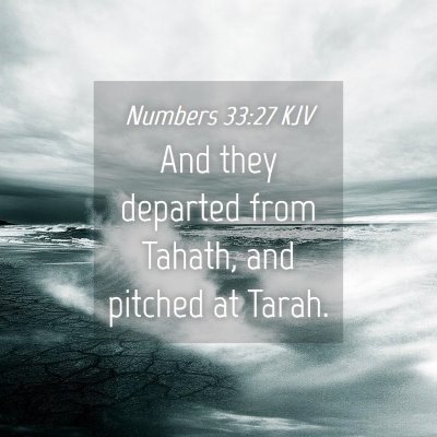 Picture 04 - Numbers 33:27 KJV - And they departed from Tahath, and pitched at - Bible Verse Picture
