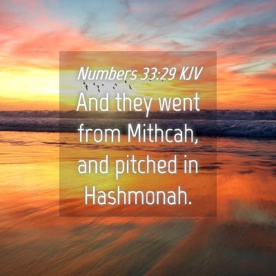 Picture 04 - Numbers 33:29 KJV - And they went from Mithcah, and pitched in - Bible Verse Picture