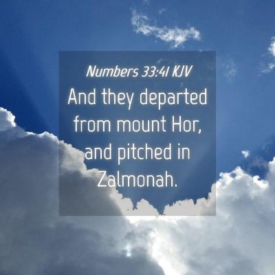 Picture 04 - Numbers 33:41 KJV - And they departed from mount Hor, and pitched in - Bible Verse Picture