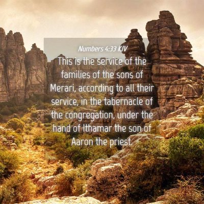 Picture 04 - Numbers 4:33 KJV - This is the service of the families of the sons - Bible Verse Picture