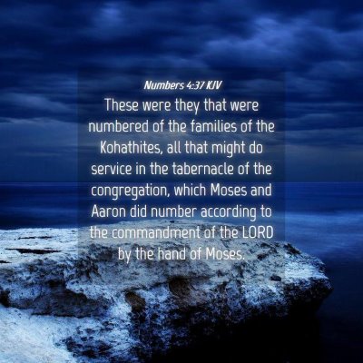 Picture 04 - Numbers 4:37 KJV - These were they that were numbered of the - Bible Verse Picture
