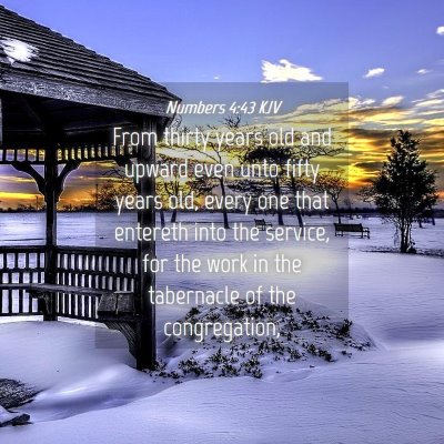 Picture 04 - Numbers 4:43 KJV - From thirty years old and upward even unto fifty - Bible Verse Picture