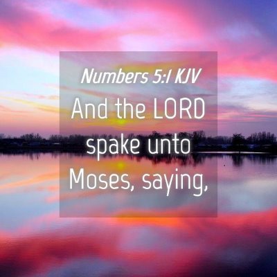 Picture 04 - Numbers 5:1 KJV - And the LORD spake unto Moses, - Bible Verse Picture