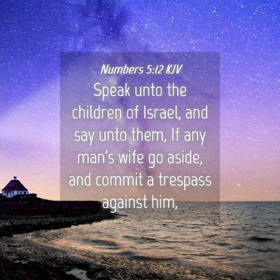 Picture 04 - Numbers 5:12 KJV - Speak unto the children of Israel, and say unto - Bible Verse Picture