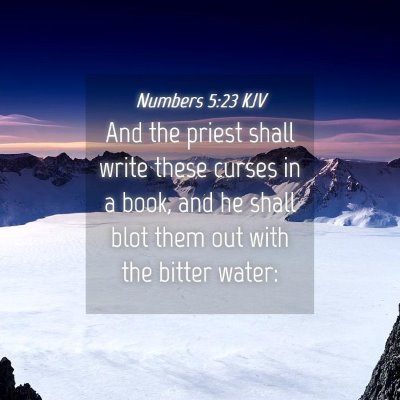 Picture 04 - Numbers 5:23 KJV - And the priest shall write these curses in a - Bible Verse Picture