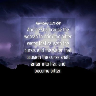 Picture 04 - Numbers 5:24 KJV - And he shall cause the woman to drink the bitter - Bible Verse Picture