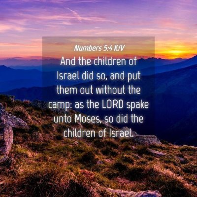 Picture 04 - Numbers 5:4 KJV - And the children of Israel did so, and put them - Bible Verse Picture