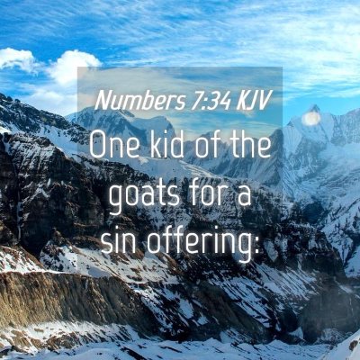 Picture 04 - Numbers 7:34 KJV - One kid of the goats for a sin - Bible Verse Picture