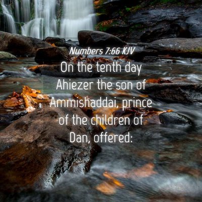 Picture 04 - Numbers 7:66 KJV - On the tenth day Ahiezer the son of Ammishaddai, - Bible Verse Picture