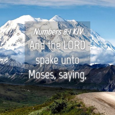 Picture 04 - Numbers 8:1 KJV - And the LORD spake unto Moses, - Bible Verse Picture