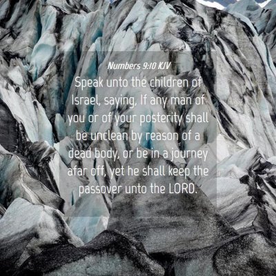 Picture 04 - Numbers 9:10 KJV - Speak unto the children of Israel, saying, If any - Bible Verse Picture