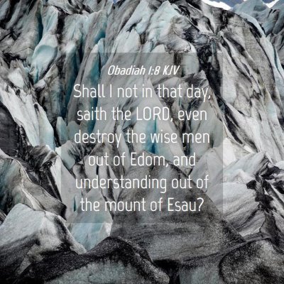 Picture 04 - Obadiah 1:8 KJV - Shall I not in that day, saith the LORD, even - Bible Verse Picture
