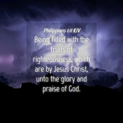 Picture 04 - Philippians 1:11 KJV - Being filled with the fruits of righteousness, - Bible Verse Picture