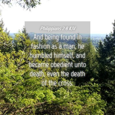 Picture 04 - Philippians 2:8 KJV - And being found in fashion as a man, he humbled - Bible Verse Picture
