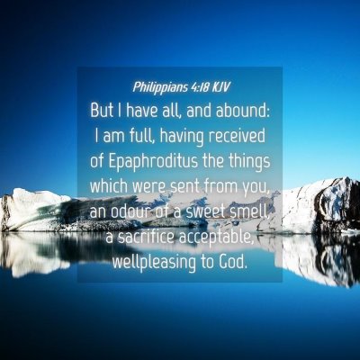 Picture 04 - Philippians 4:18 KJV - But I have all, and abound: I am full, having - Bible Verse Picture