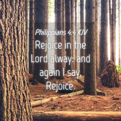 Picture 04 - Philippians 4:4 KJV - Rejoice in the Lord alway: and again I say, - Bible Verse Picture