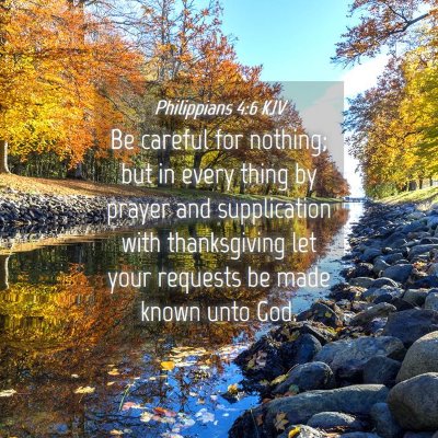Picture 04 - Philippians 4:6 KJV - Be careful for nothing; but in every thing by - Bible Verse Picture